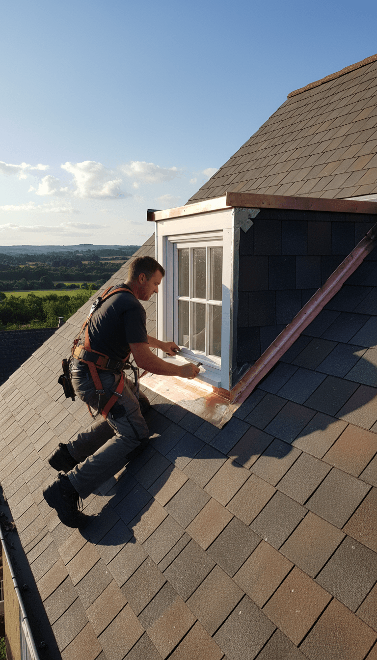 Installation d'une fenêtre de toit VELUX